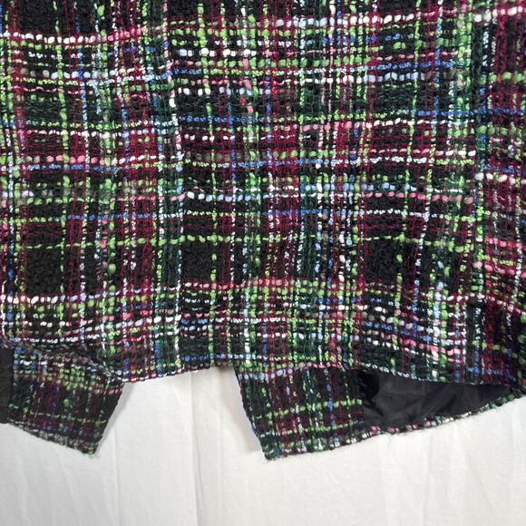 Women’s Multicolored Wool Blend Blazer Size 14 Petite Preowned - Picture 16 of 16